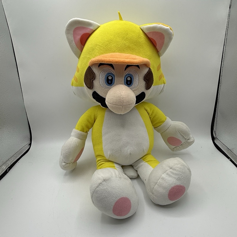 Super Mario Luigi Yellow Cat Suit Giant 22" Soft Plush Toy Nintendo‎ 2023